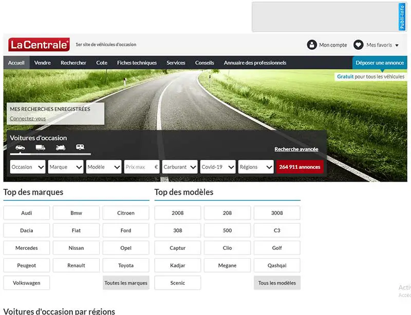 La Centrale du particulier pour vendre et acheter des véhicules d'occasion