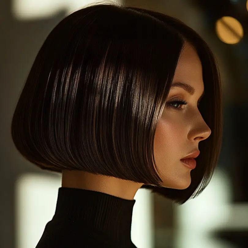 Coupe carrée plongeant dégradé : le style tendance qui affine le visage