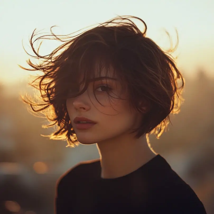 Coupe de cheveux courts effilés et sauvages : un style dynamique et moderne